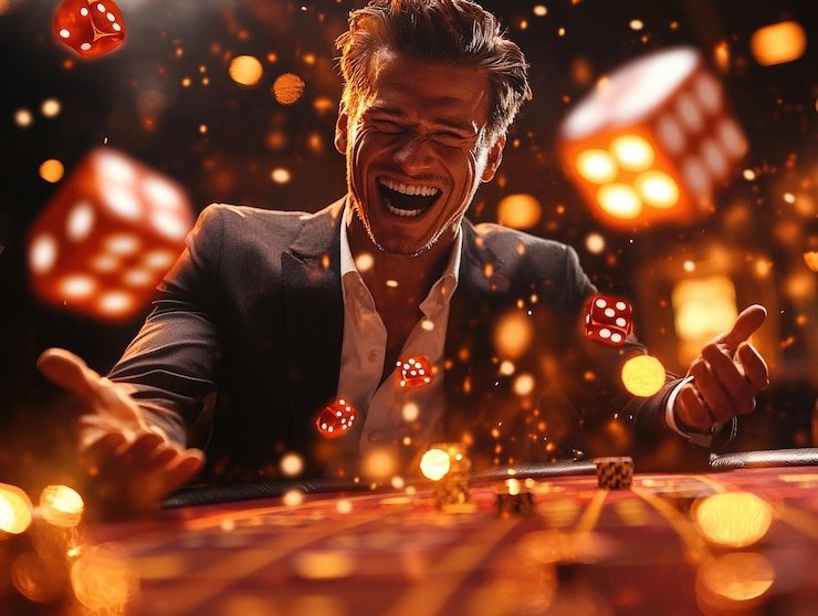 Studio dealer langsung No Commission Baccarat di max win dengan meja hijau dan kamera multi-sudut